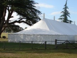 Traditional marquee at the cricket ground in Goodwood House