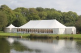 Traditional marquee at Duncton Mill.
