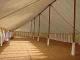 Interior of traditional marquee, Goodwood cricket ground