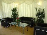 Interior of frame marquee at Goodwood Festival of speed