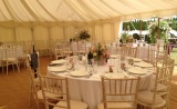 Interior traditional canvas marquee